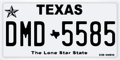 TX license plate DMD5585