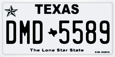TX license plate DMD5589