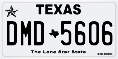 TX license plate DMD5606