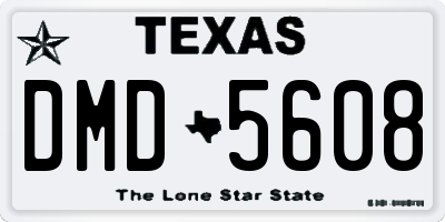 TX license plate DMD5608