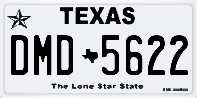 TX license plate DMD5622