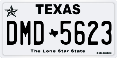 TX license plate DMD5623
