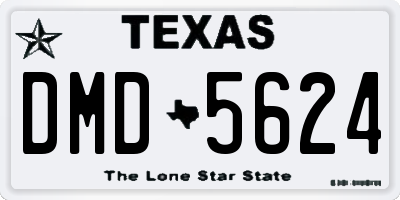 TX license plate DMD5624