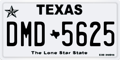 TX license plate DMD5625
