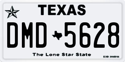 TX license plate DMD5628