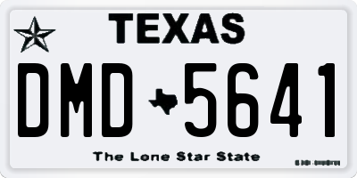 TX license plate DMD5641