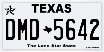 TX license plate DMD5642