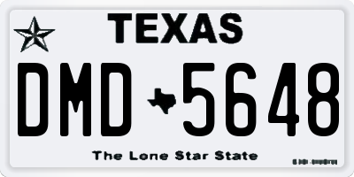 TX license plate DMD5648