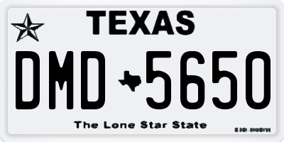 TX license plate DMD5650
