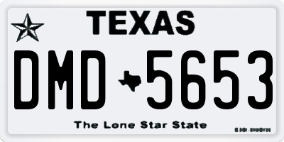 TX license plate DMD5653