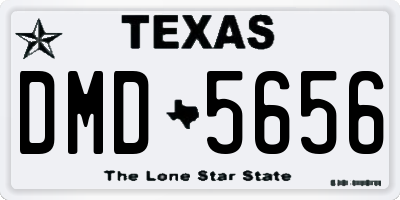 TX license plate DMD5656