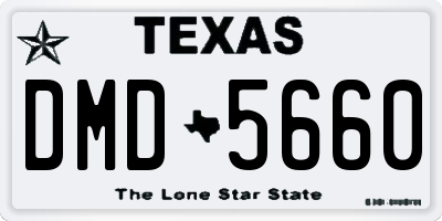 TX license plate DMD5660