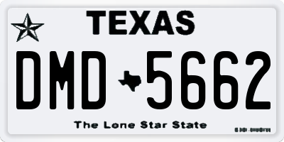 TX license plate DMD5662
