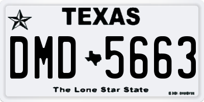 TX license plate DMD5663