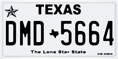 TX license plate DMD5664