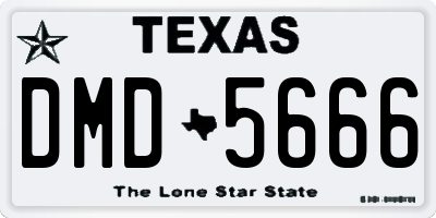 TX license plate DMD5666