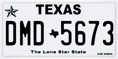 TX license plate DMD5673