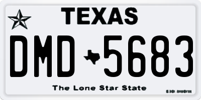 TX license plate DMD5683