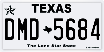 TX license plate DMD5684