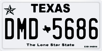 TX license plate DMD5686
