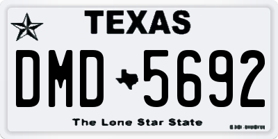TX license plate DMD5692