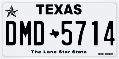 TX license plate DMD5714