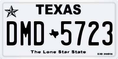 TX license plate DMD5723