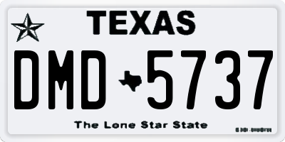 TX license plate DMD5737