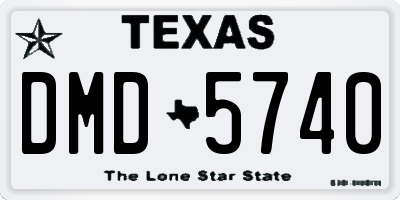 TX license plate DMD5740