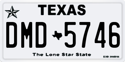 TX license plate DMD5746