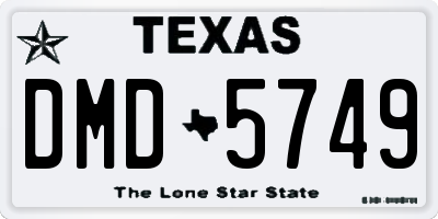 TX license plate DMD5749