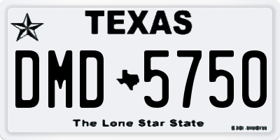 TX license plate DMD5750
