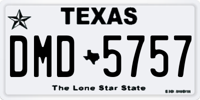 TX license plate DMD5757