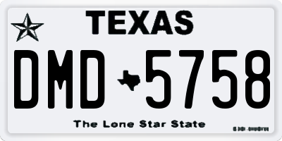 TX license plate DMD5758