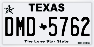 TX license plate DMD5762