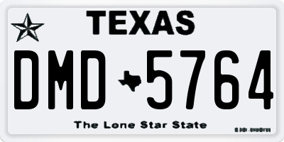 TX license plate DMD5764