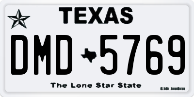 TX license plate DMD5769