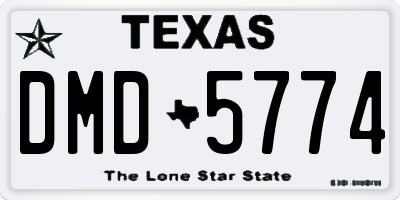 TX license plate DMD5774