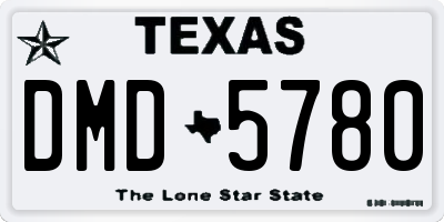 TX license plate DMD5780