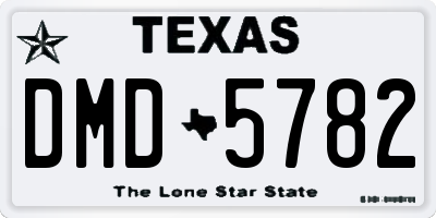 TX license plate DMD5782