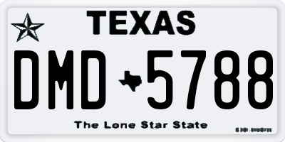 TX license plate DMD5788
