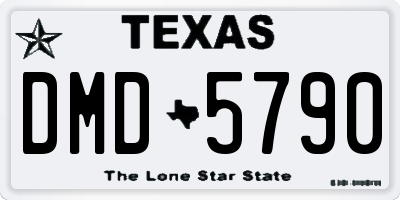 TX license plate DMD5790