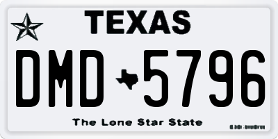 TX license plate DMD5796