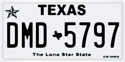 TX license plate DMD5797