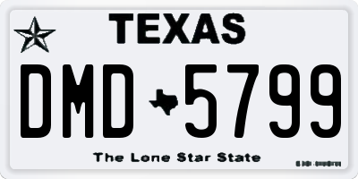 TX license plate DMD5799