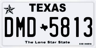 TX license plate DMD5813