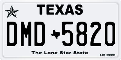 TX license plate DMD5820