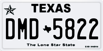 TX license plate DMD5822