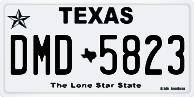 TX license plate DMD5823
