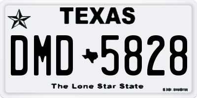 TX license plate DMD5828